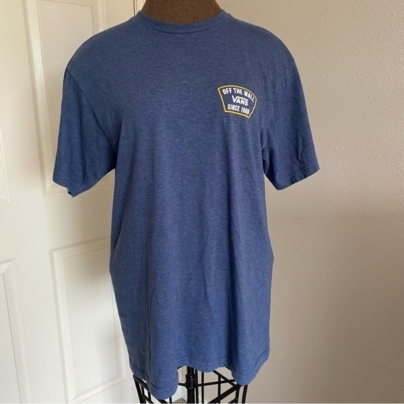 Vans short sleeve T-shirt pit to pit measurement 20 inches blue with decal - Picture 13 of 14